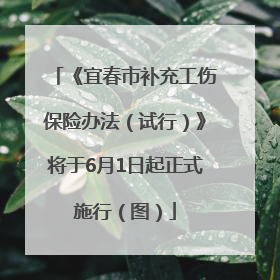 《宜春市补充工伤保险办法（试行）》将于6月1日起正式施行（图）