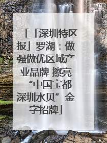 「深圳特区报」罗湖：做强做优区域产业品牌 擦亮“中国宝都 深圳水贝”金字招牌