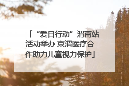 “爱目行动”渭南站活动举办 京渭医疗合作助力儿童视力保护