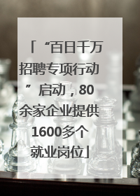 “百日千万招聘专项行动”启动，80余家企业提供1600多个就业岗位