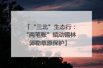 “三北”生态行：“两笔账”撬动锡林郭勒草原保护