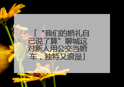“我们的婚礼自己说了算”聊城这对新人用公交当婚车，独特又浪漫