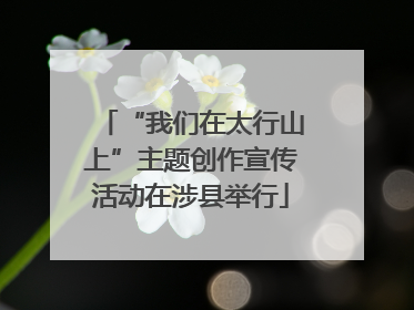 “我们在太行山上”主题创作宣传活动在涉县举行