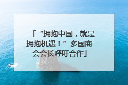 “拥抱中国，就是拥抱机遇！”多国商会会长呼吁合作