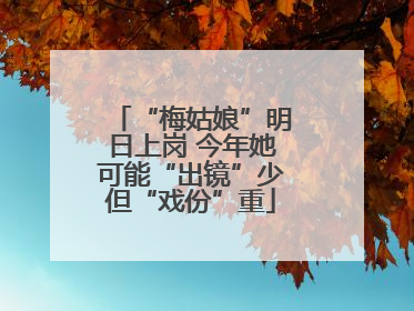 “梅姑娘”明日上岗 今年她可能“出镜”少但“戏份”重