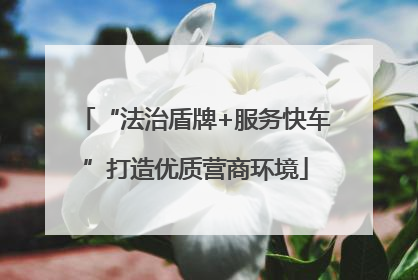 “法治盾牌+服务快车”打造优质营商环境