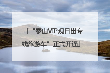 “泰山VIP观日出专线旅游车”正式开通