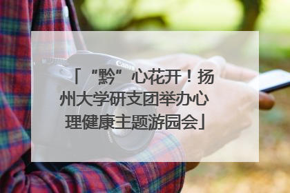 “黔”心花开！扬州大学研支团举办心理健康主题游园会
