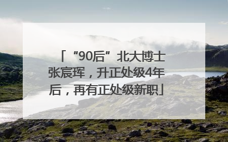 “90后”北大博士张宸珲，升正处级4年后，再有正处级新职