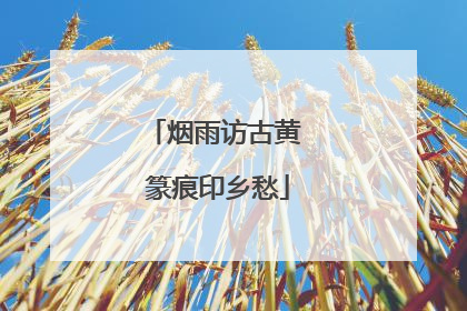 烟雨访古黄 篆痕印乡愁