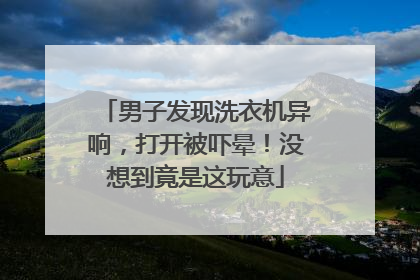 男子发现洗衣机异响，打开被吓晕！没想到竟是这玩意