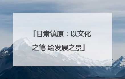 甘肃镇原：以文化之笔 绘发展之景