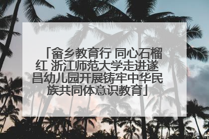 畲乡教育行 同心石榴红 浙江师范大学走进遂昌幼儿园开展铸牢中华民族共同体意识教育