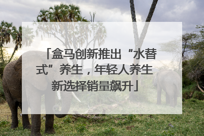 盒马创新推出“水替式”养生，年轻人养生新选择销量飙升