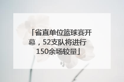 省直单位篮球赛开幕，52支队将进行150余场较量