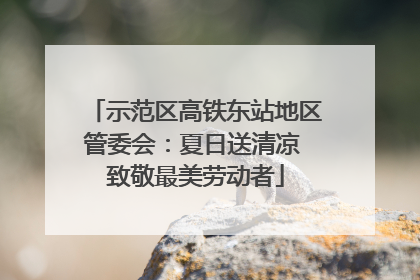 示范区高铁东站地区管委会：夏日送清凉 致敬最美劳动者