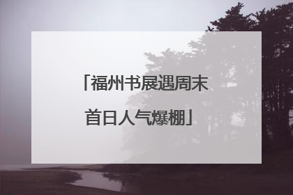 福州书展遇周末 首日人气爆棚