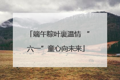 端午粽叶裹温情 “六一”童心向未来