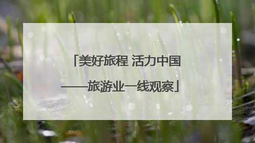 美好旅程 活力中国——旅游业一线观察
