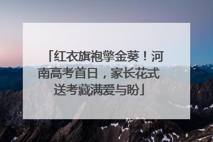 红衣旗袍擎金葵！河南高考首日，家长花式送考藏满爱与盼