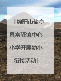 绵阳市盐亭县富驿镇中心小学开展幼小衔接活动
