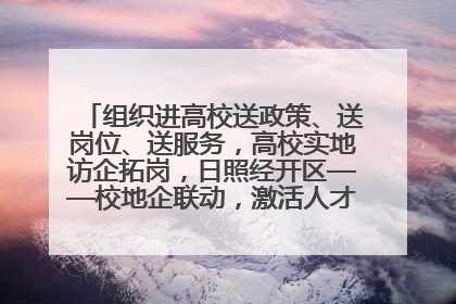 组织进高校送政策、送岗位、送服务，高校实地访企拓岗，日照经开区——校地企联动，激活人才发展“引擎”