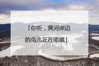 你听，黄河岸边的鸟儿正在歌唱