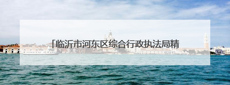 临沂市河东区综合行政执法局精修“民生路”，畅通“幸福线”