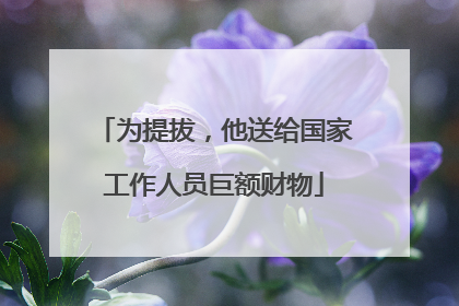为提拔，他送给国家工作人员巨额财物