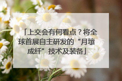 上交会有何看点？将全球首展自主研发的“月壤成纤”技术及装备