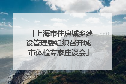 上海市住房城乡建设管理委组织召开城市体检专家座谈会