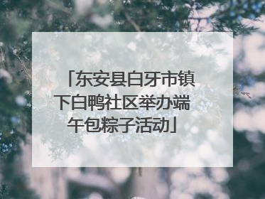 东安县白牙市镇下白鸭社区举办端午包粽子活动