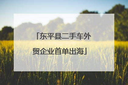 东平县二手车外贸企业首单出海