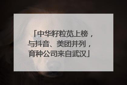 中华籽粒苋上榜，与抖音、美团并列，育种公司来自武汉