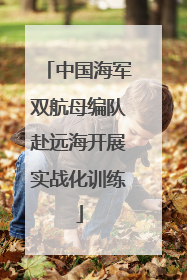 中国海军双航母编队赴远海开展实战化训练