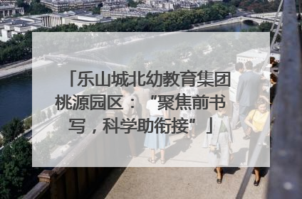 乐山城北幼教育集团桃源园区：“聚焦前书写，科学助衔接”