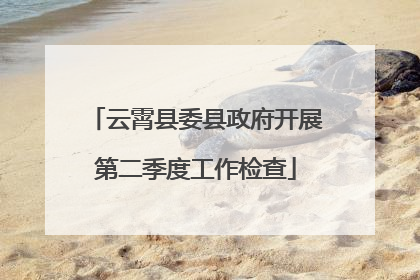 云霄县委县政府开展第二季度工作检查