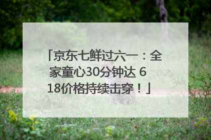 京东七鲜过六一：全家童心30分钟达 618价格持续击穿！