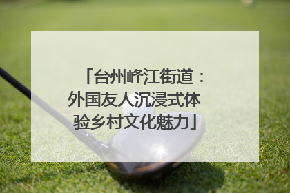 台州峰江街道：外国友人沉浸式体验乡村文化魅力