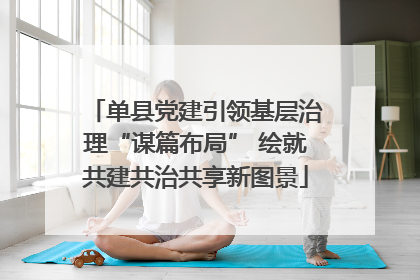 单县党建引领基层治理“谋篇布局” 绘就共建共治共享新图景