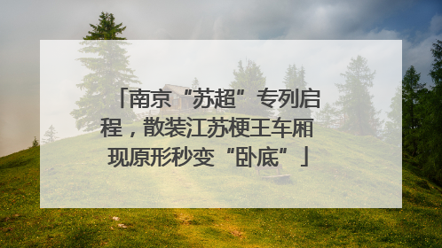 南京“苏超”专列启程，散装江苏梗王车厢现原形秒变“卧底”