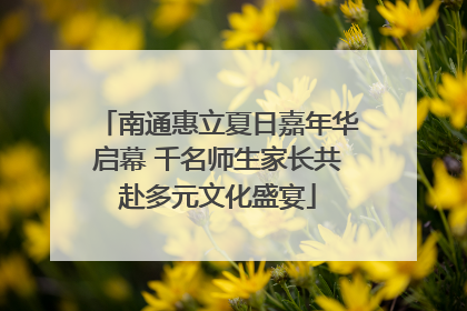 南通惠立夏日嘉年华启幕 千名师生家长共赴多元文化盛宴