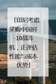 印尼考虑采购中国歼-10战斗机，正评估性能与成本优势