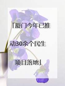 厦门今年已推动30余个民生项目落地
