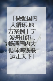 做强国内大循环·地方案例丨宁波舟山港：畅通国内大循环海铁联运走天下