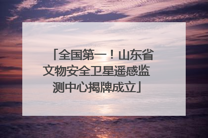 全国第一！山东省文物安全卫星遥感监测中心揭牌成立