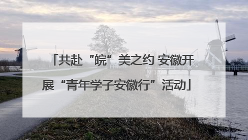 共赴“皖”美之约 安徽开展“青年学子安徽行”活动
