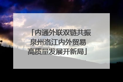 内通外联双链共振 泉州洛江内外贸易高质量发展开新局