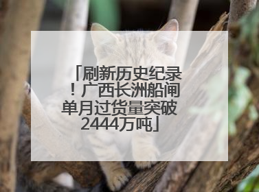 刷新历史纪录！广西长洲船闸单月过货量突破2444万吨