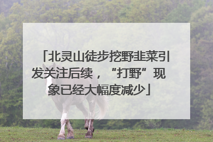 北灵山徒步挖野韭菜引发关注后续，“打野”现象已经大幅度减少